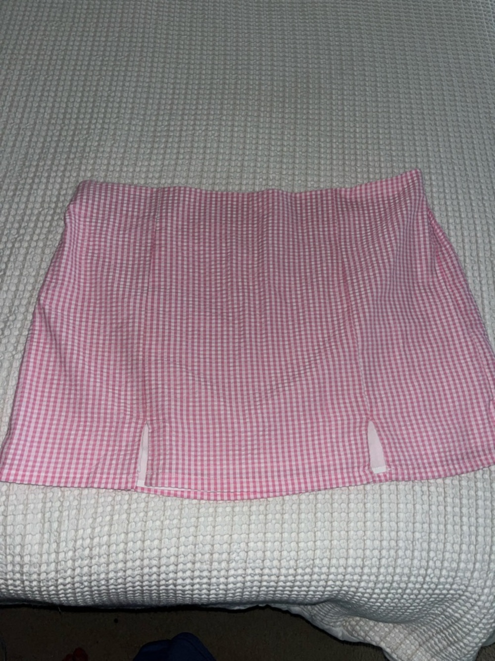 Pink Gingham sear sucker skirt